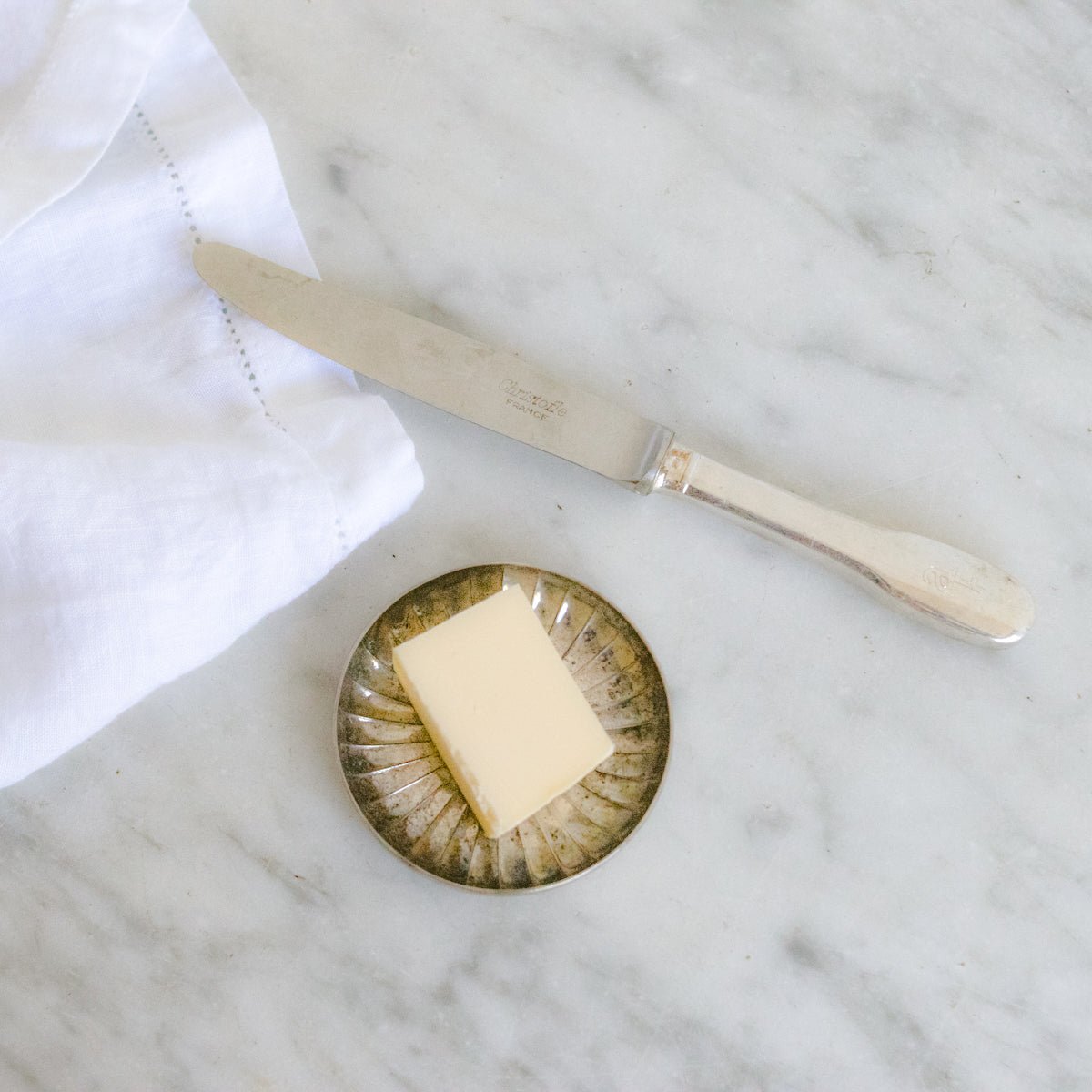 Trio of Christofle Hotel Silver Knives - elsie green - the french kitchen