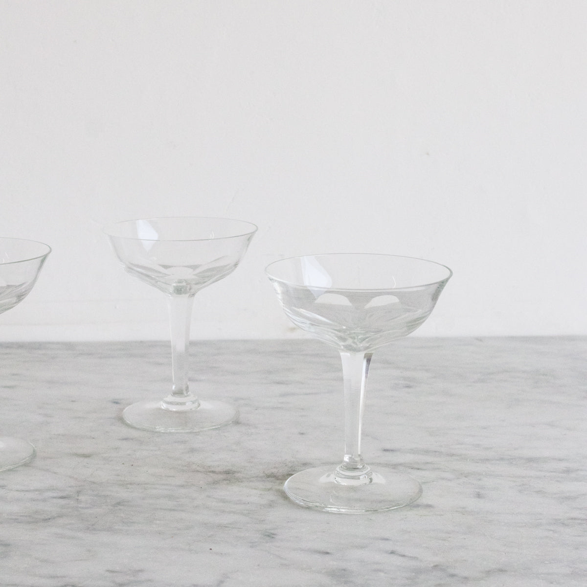 Trio Of Cut Crystal Coupes - elsie green - The French Kitchen