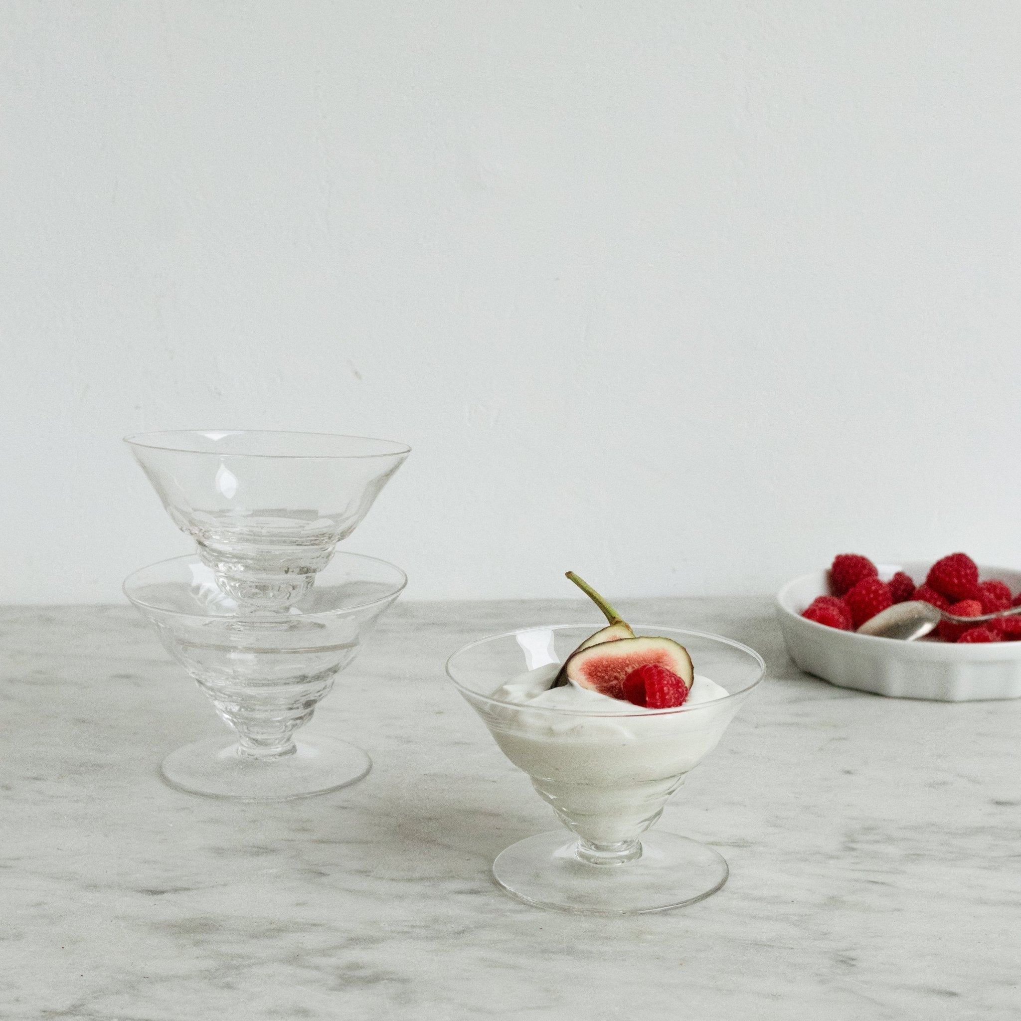 Trio of Cut Crystal Dessert Coupes - elsie green - The French Kitchen