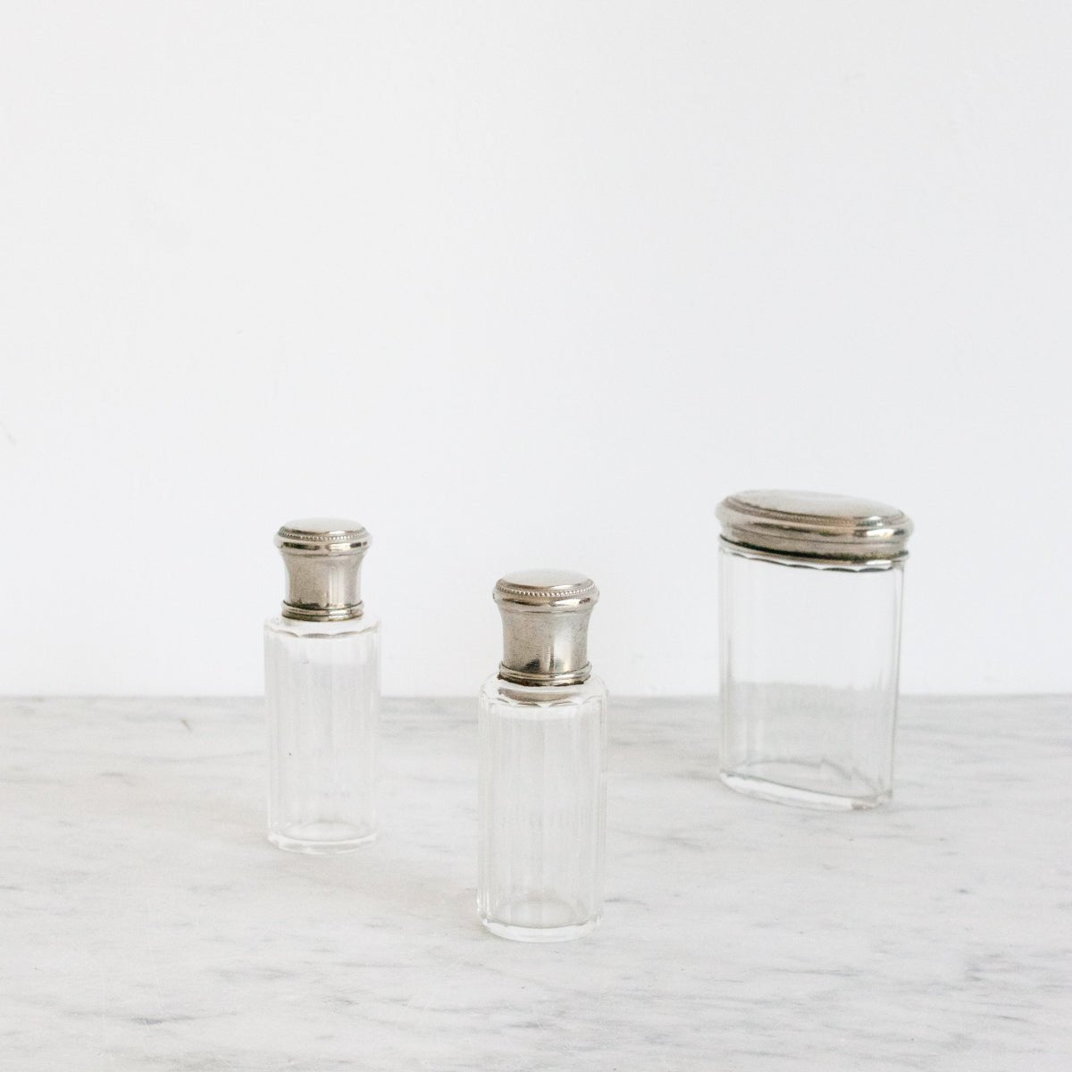 Trio Of Cut Glass Vanity Bottles - elsie green - Decor