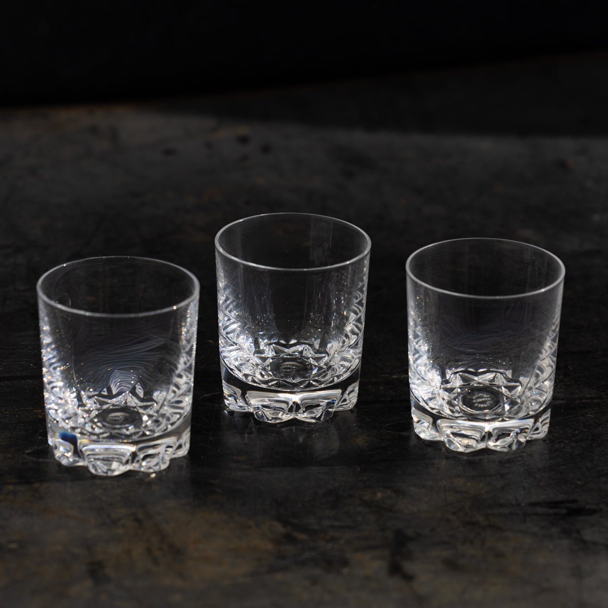 Trio of Etched Crystal Bar Glasses - elsie green - the french kitchen