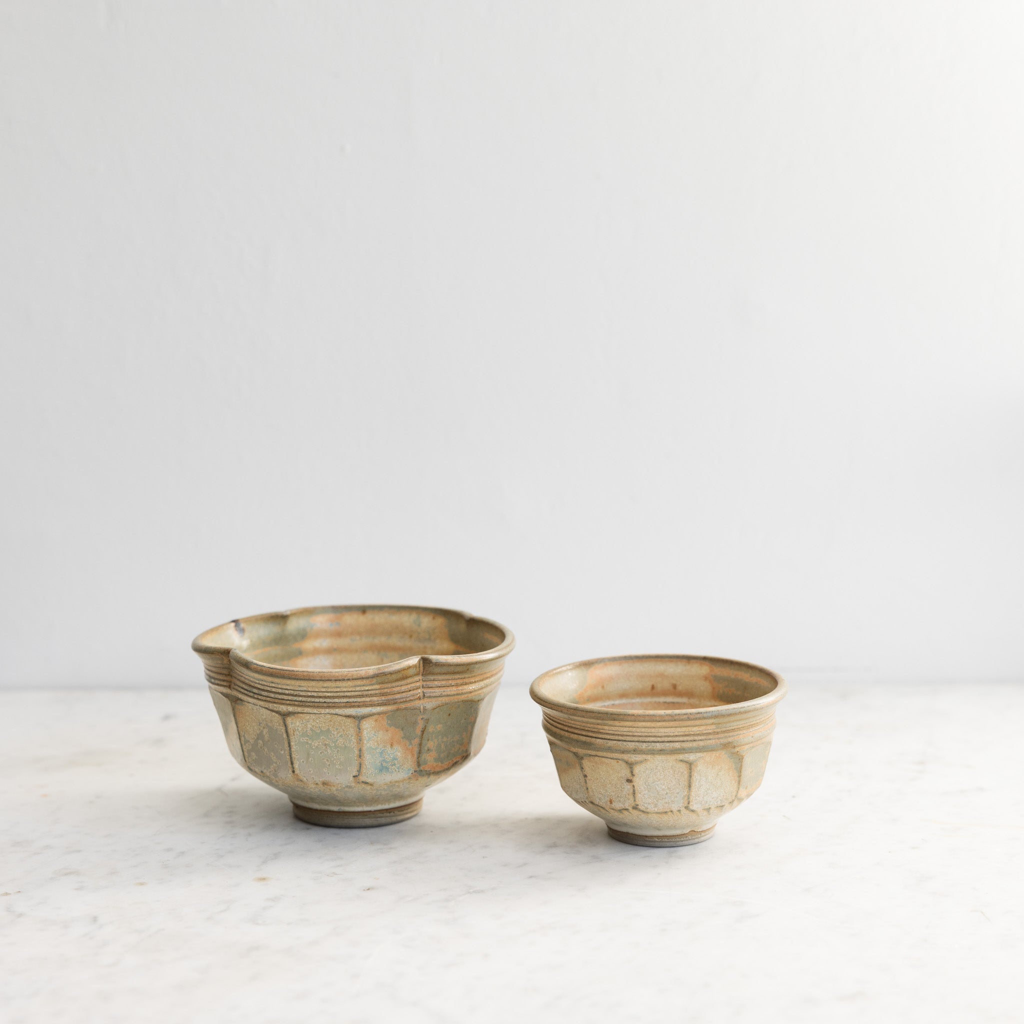 Trio of Stoneware Bowls | Signed by Artist - elsie green - the french kitchen