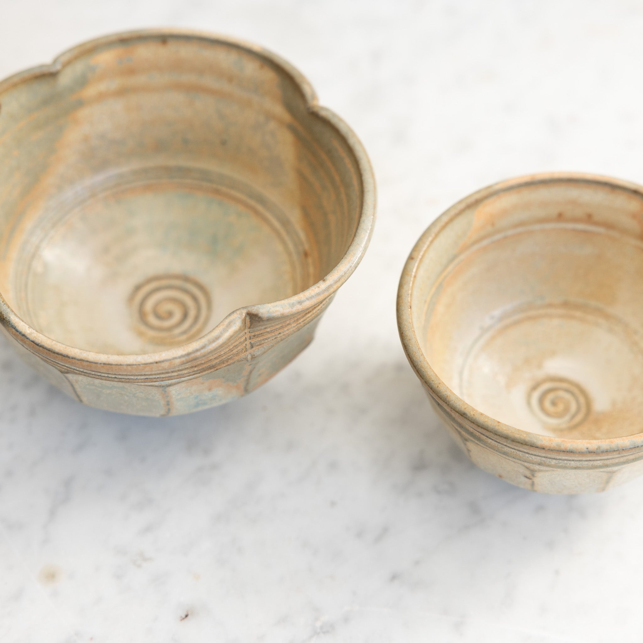 Trio of Stoneware Bowls | Signed by Artist - elsie green - the french kitchen