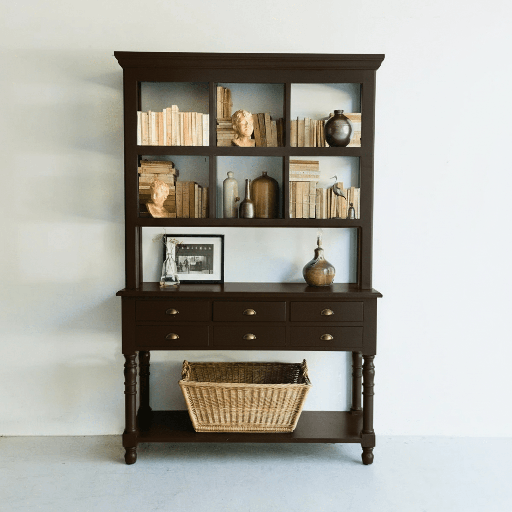 Tudor Reclaimed Wood Library Console - elsie green - Custom Furniture
