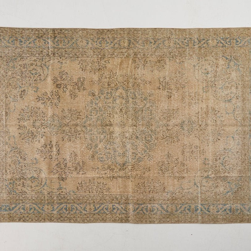 Uzes Vintage Rug | 6'8.5" x 10'1.5" - elsie green - textiles