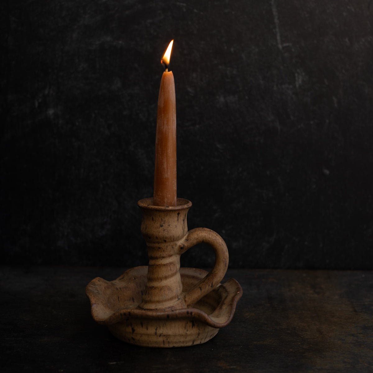 Vallauris Stoneware Candlestick - elsie green - decor
