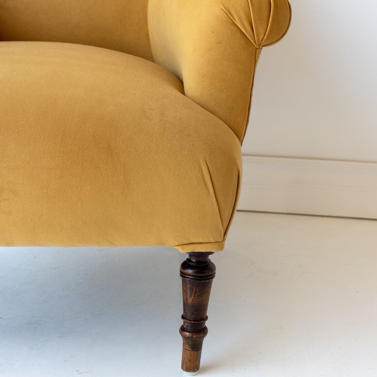 Velvet Napoleon III Arm Chair - elsie green - furniture
