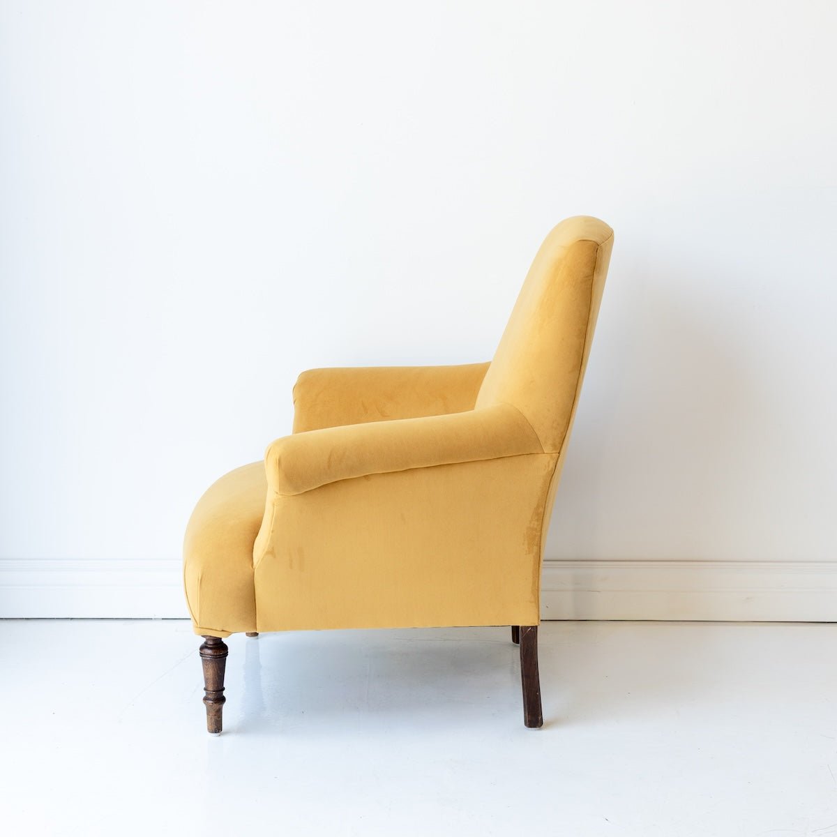 Velvet Napoleon III Arm Chair - elsie green - furniture