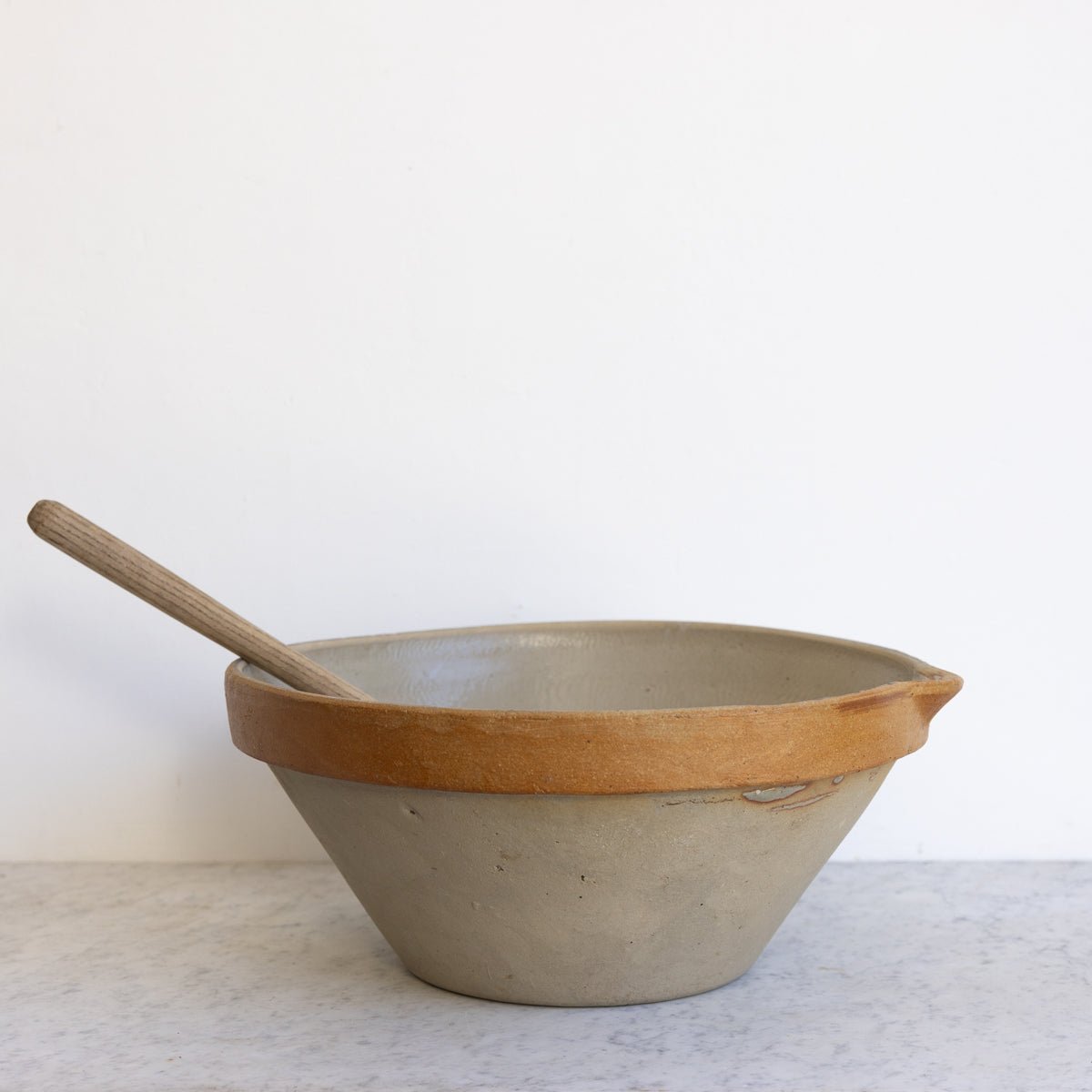 Very Large Antique Tian with Wood Spoon - elsie green - the french kitchen