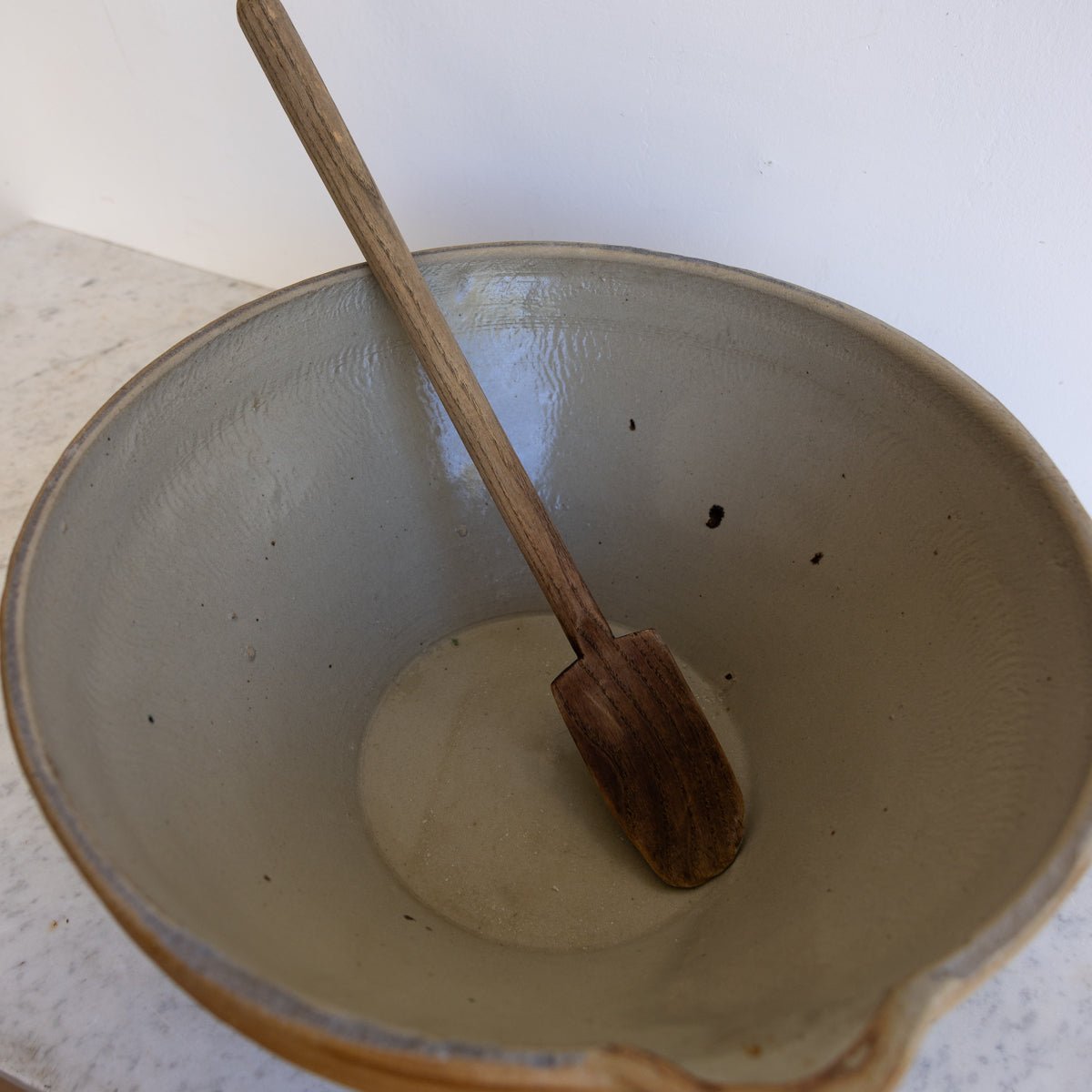 Very Large Antique Tian with Wood Spoon - elsie green - the french kitchen