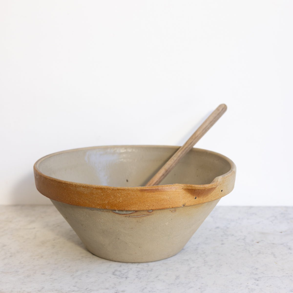 Very Large Antique Tian with Wood Spoon - elsie green - the french kitchen