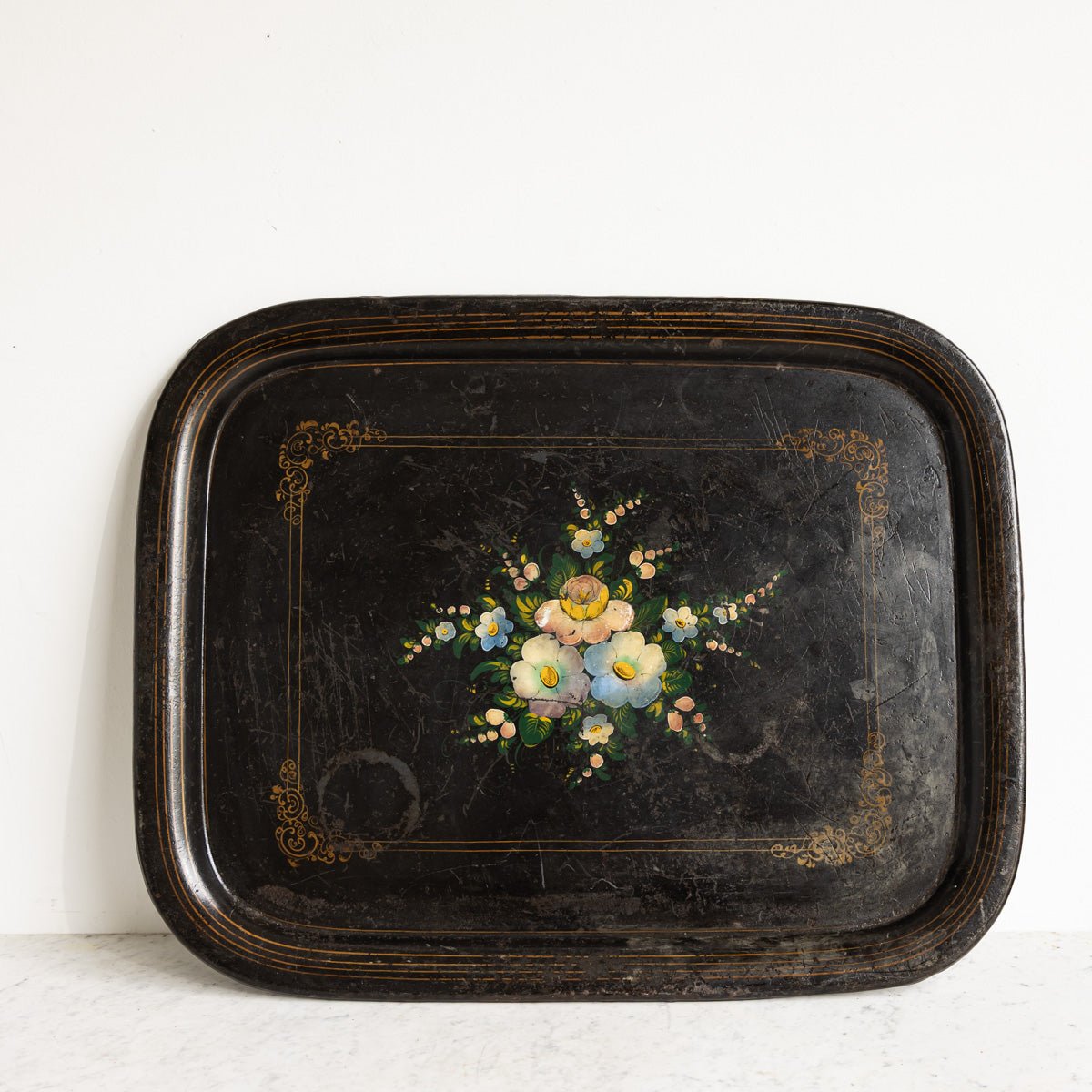 Very Large Hand Painted Napoleon Tray - elsie green - decor