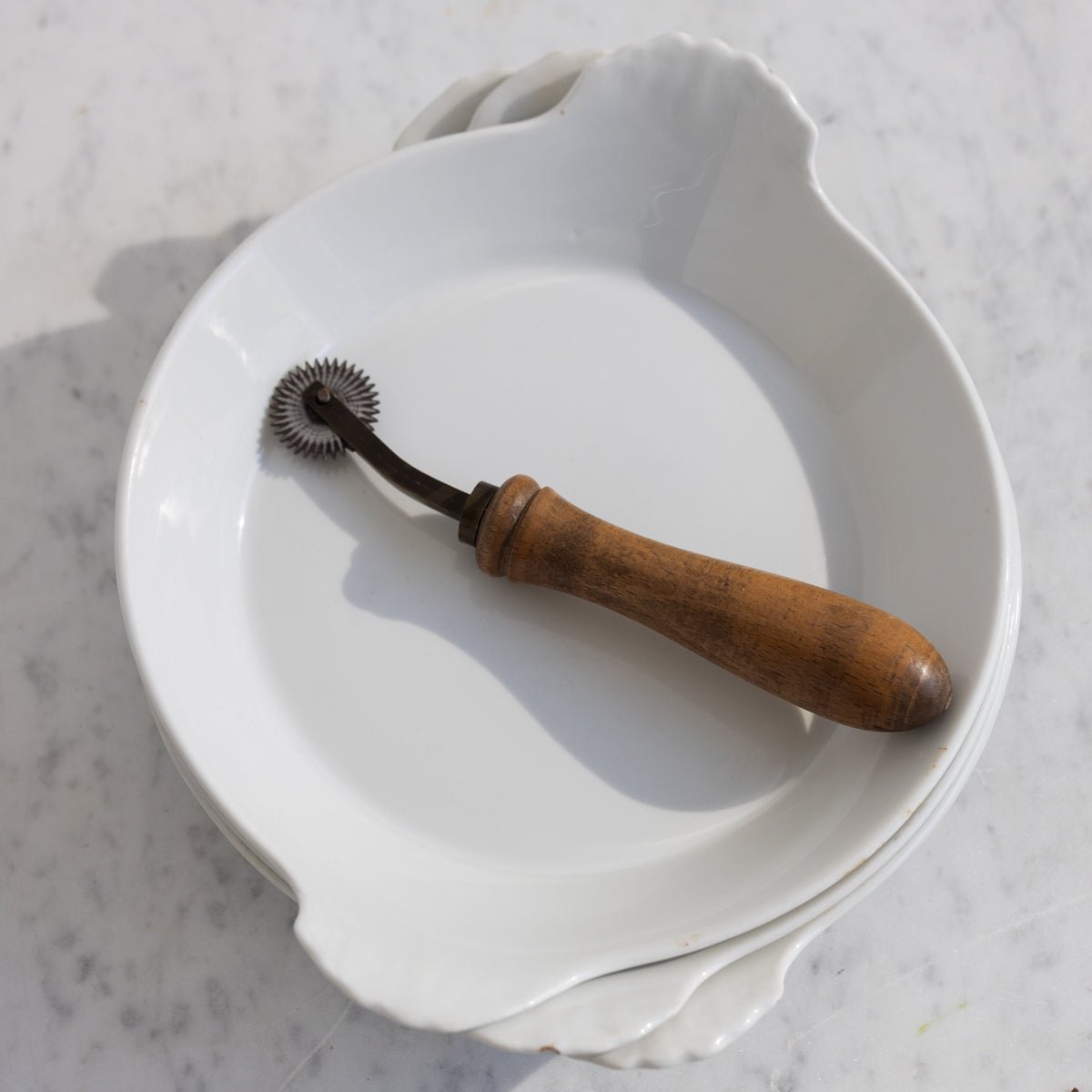 Vintage Apilco Baker Set of 4 with Antique Pastry Cutter - elsie green - the french kitchen