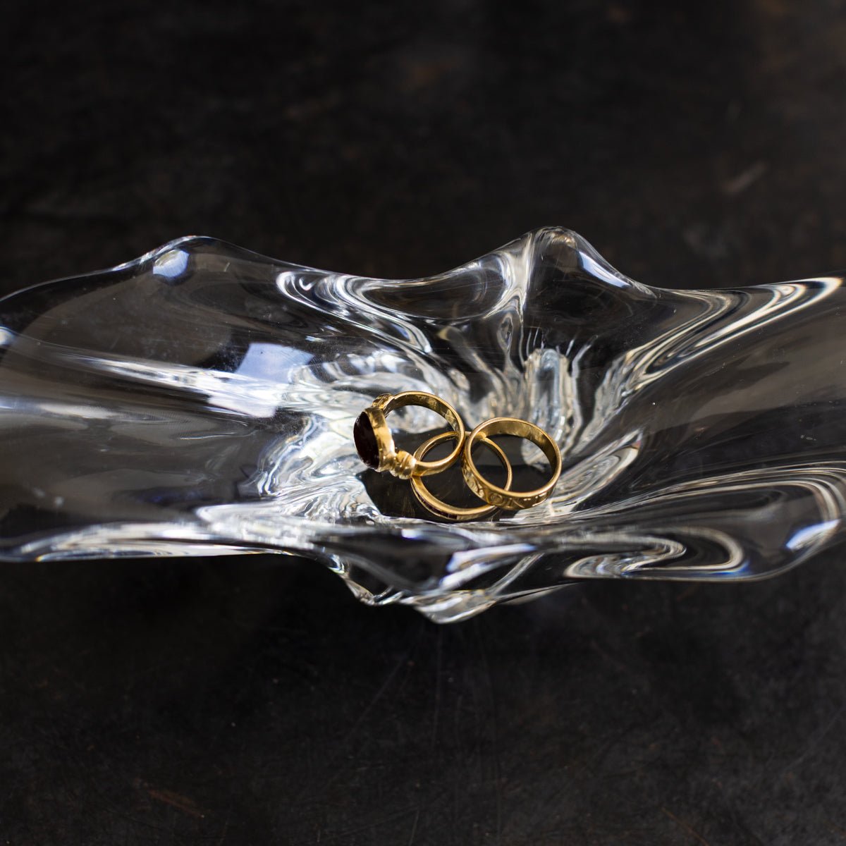 Vintage Baccarat Crystal Coupe - elsie green - decor