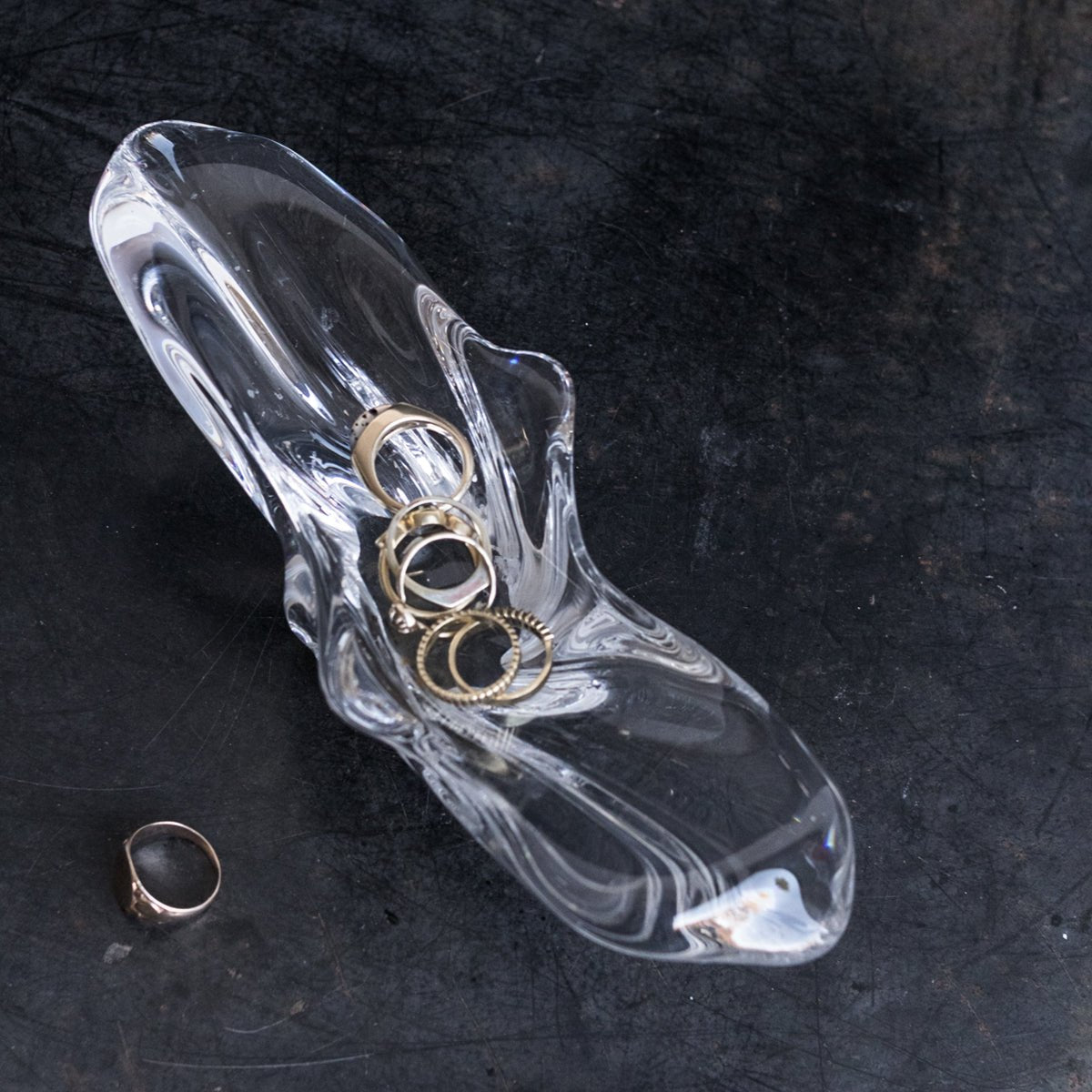 Vintage Baccarat Crystal Coupe - elsie green - decor