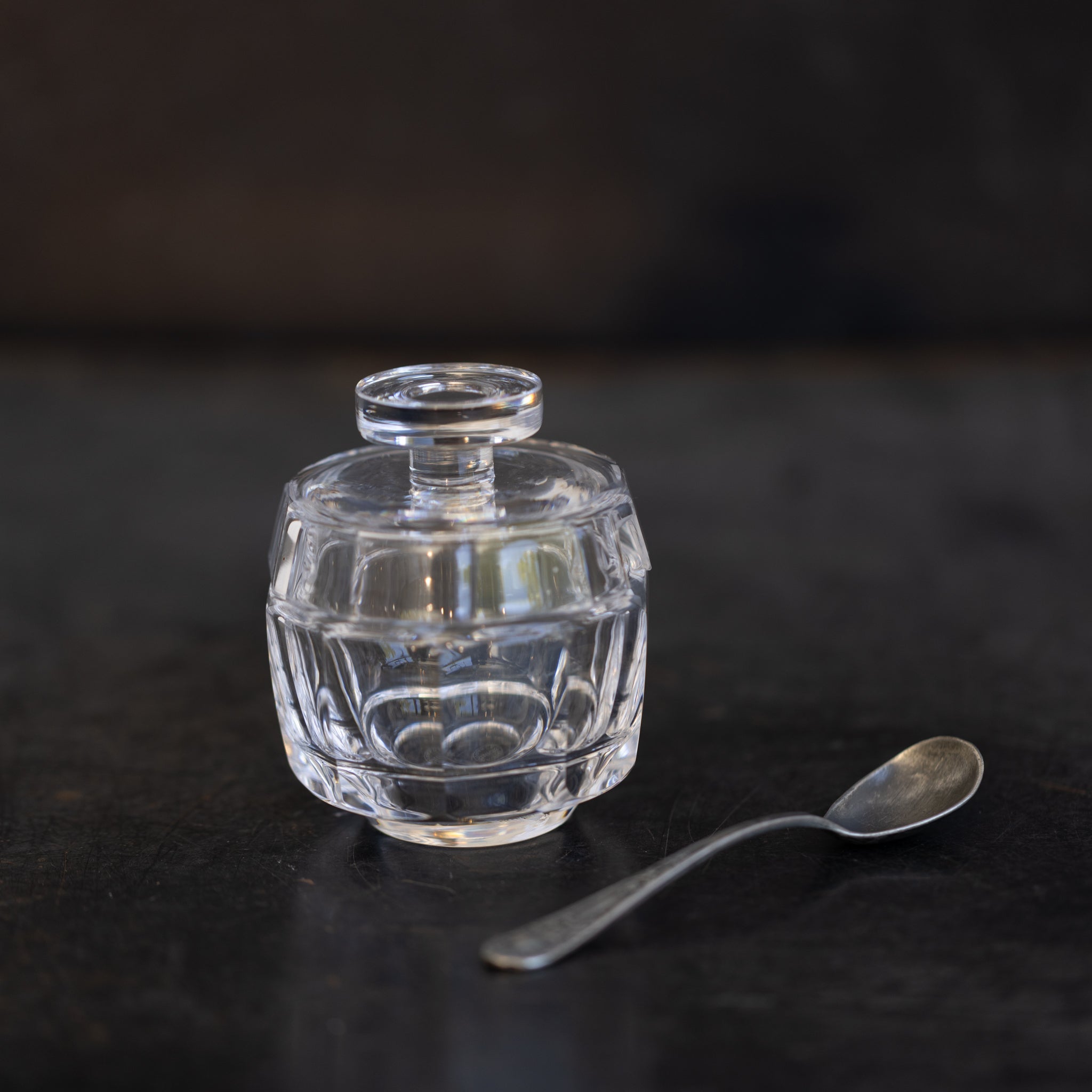 Vintage Baccarat Crystal Jam Jar - elsie green - Glassware .