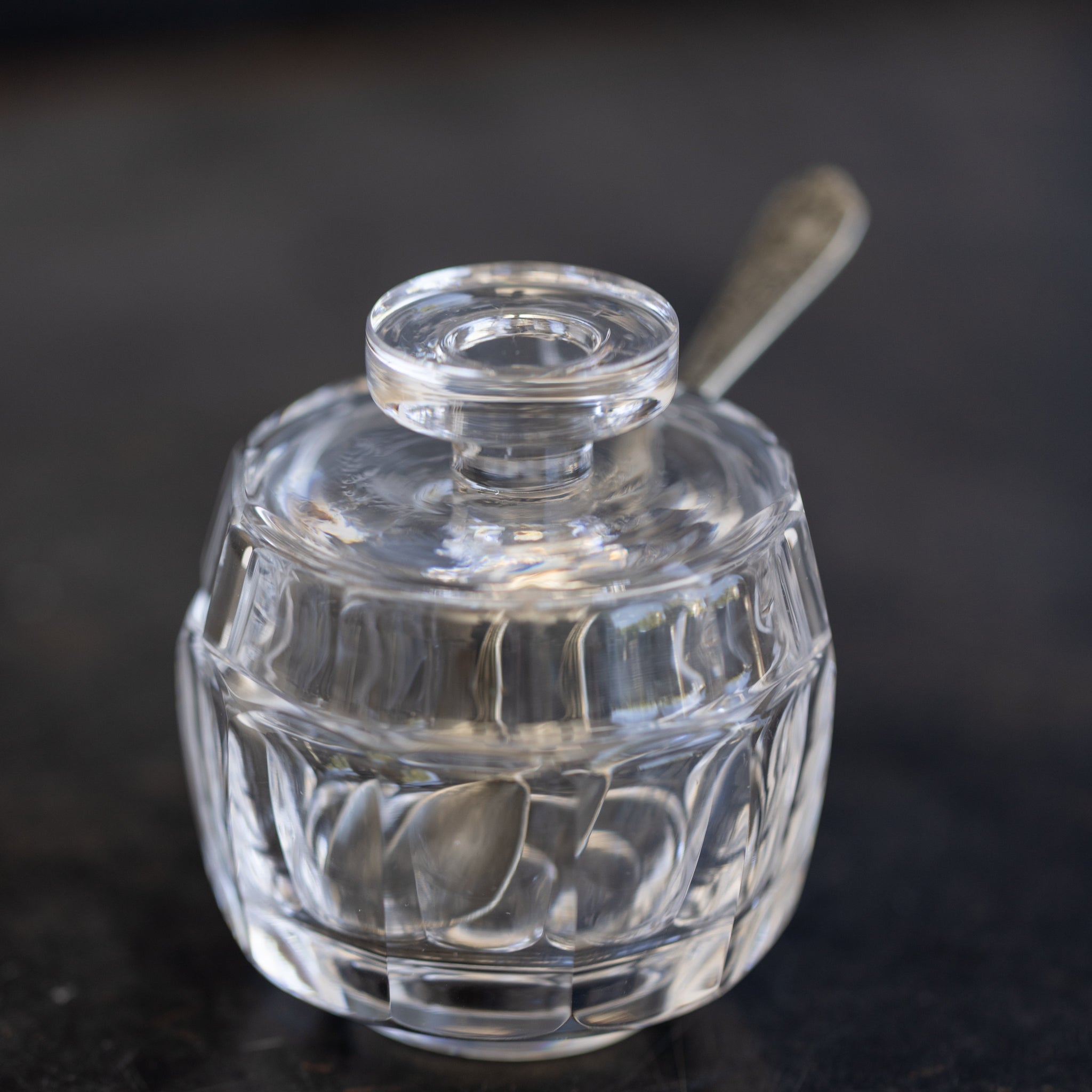 Vintage Baccarat Crystal Jam Jar - elsie green - Glassware .
