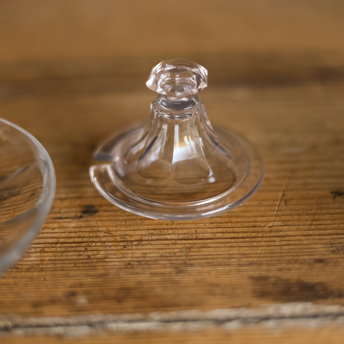 Vintage Baccarat Crystal Mustard Pot - elsie green - the french kitchen