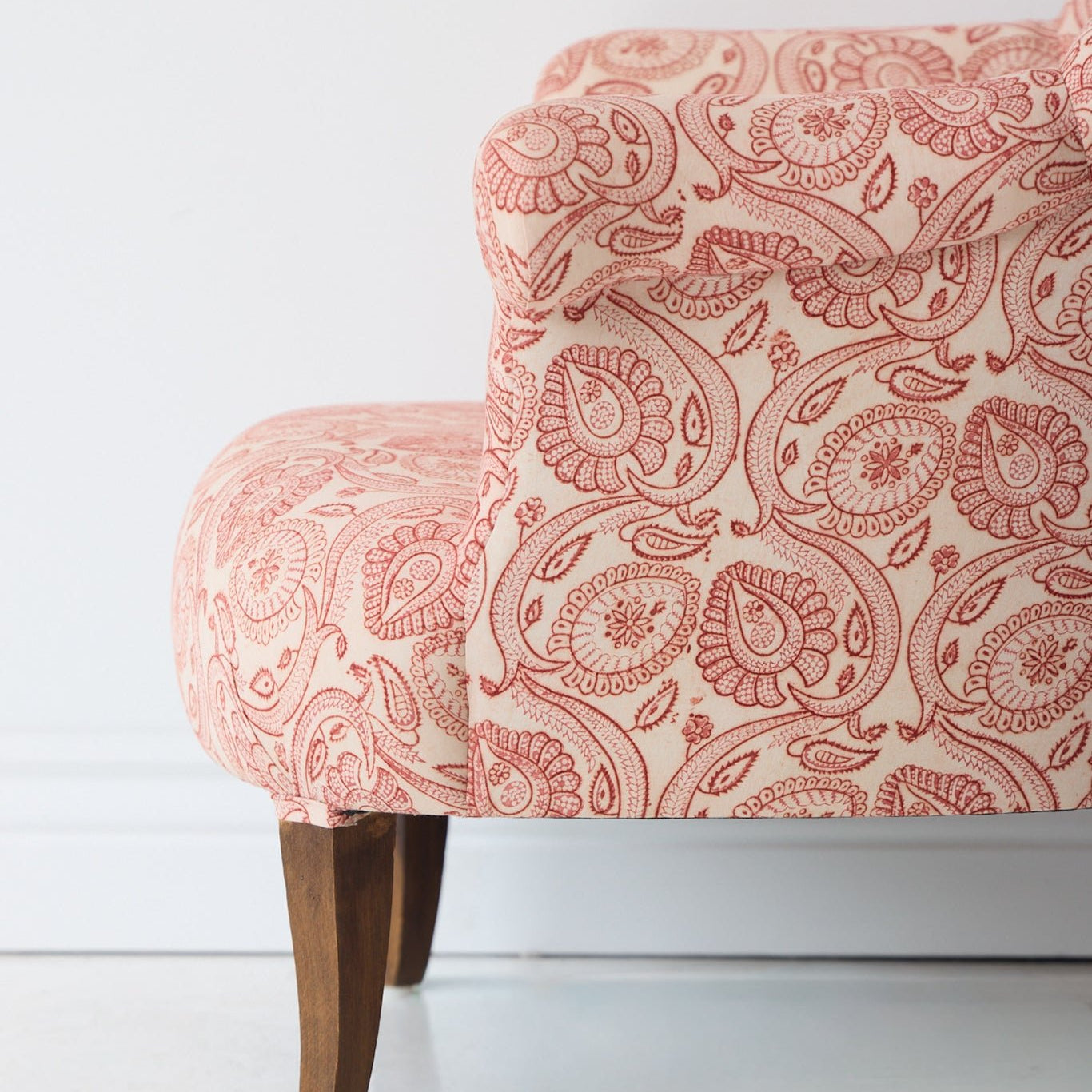 Vintage Block Print Crapaul Chair | Tavi Pink - elsie green - furniture