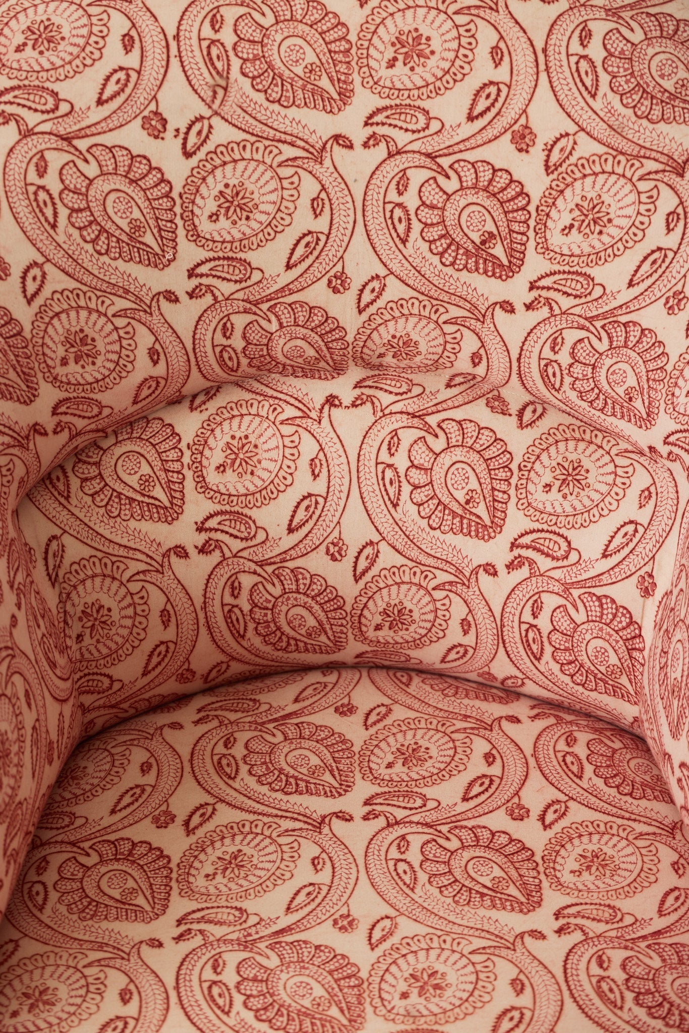 Vintage Block Print Crapaul Chair | Tavi Pink - elsie green - furniture