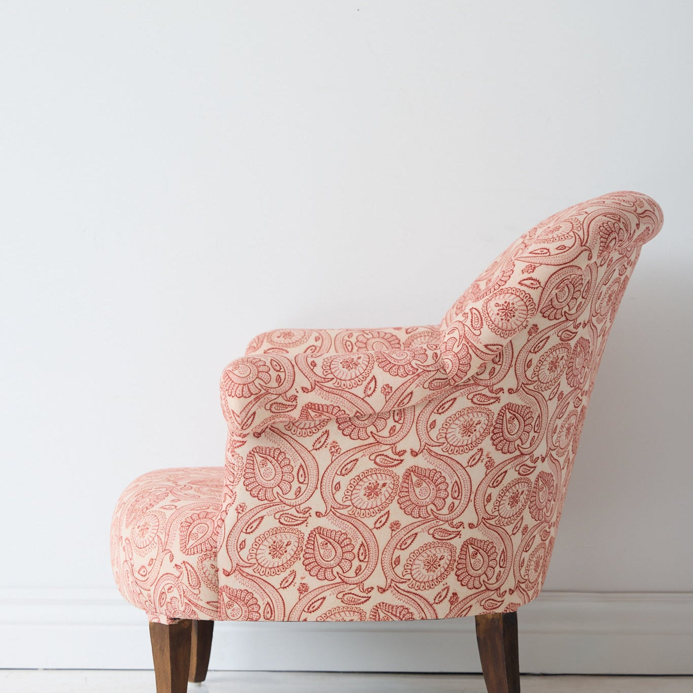 Vintage Block Print Crapaul Chair | Tavi Pink - elsie green - furniture