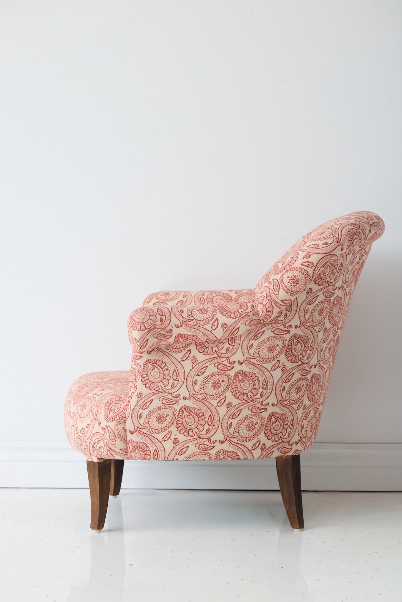 Vintage Block Print Crapaul Chair | Tavi Pink - elsie green - furniture