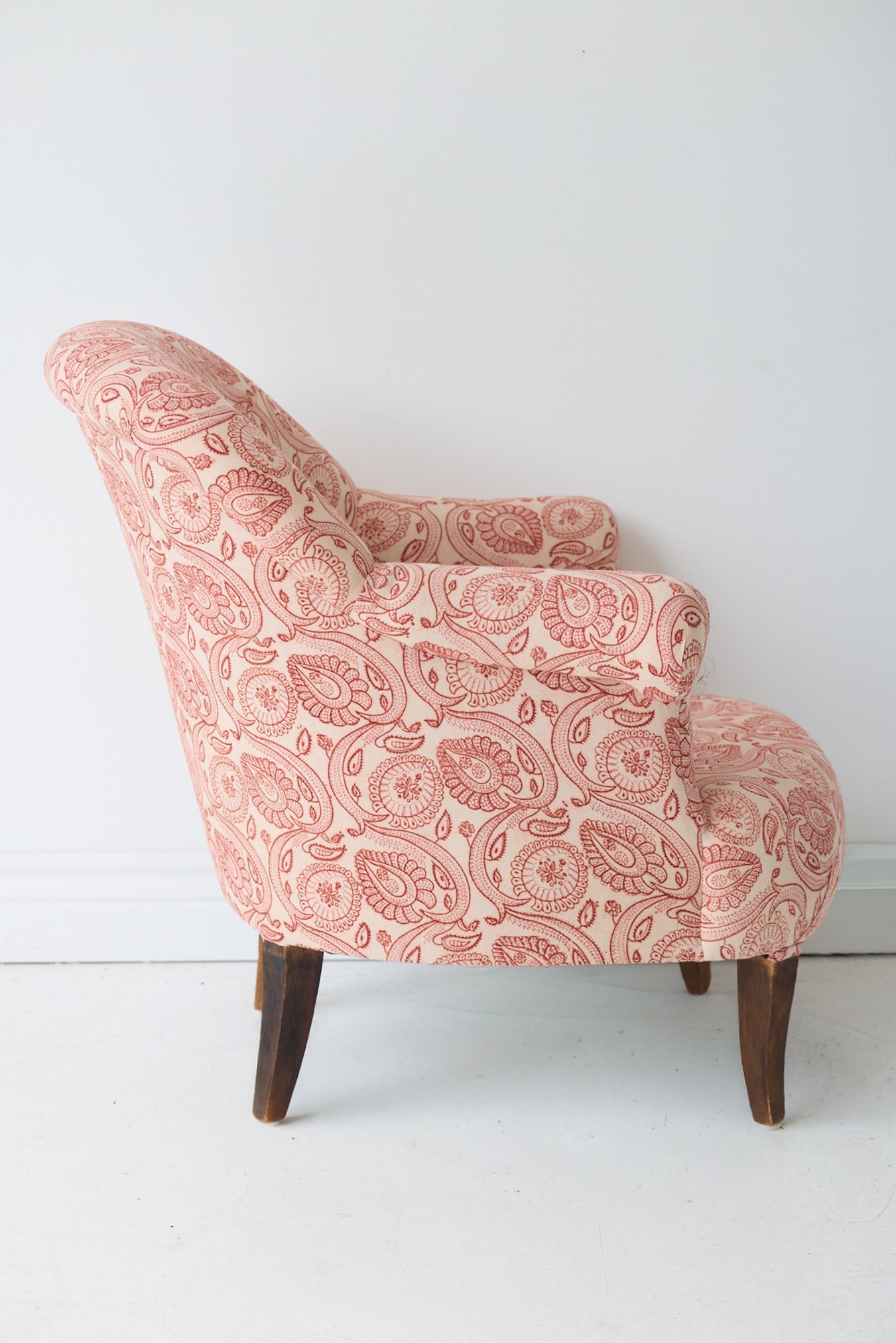 Vintage Block Print Crapaul Chair | Tavi Pink - elsie green - furniture