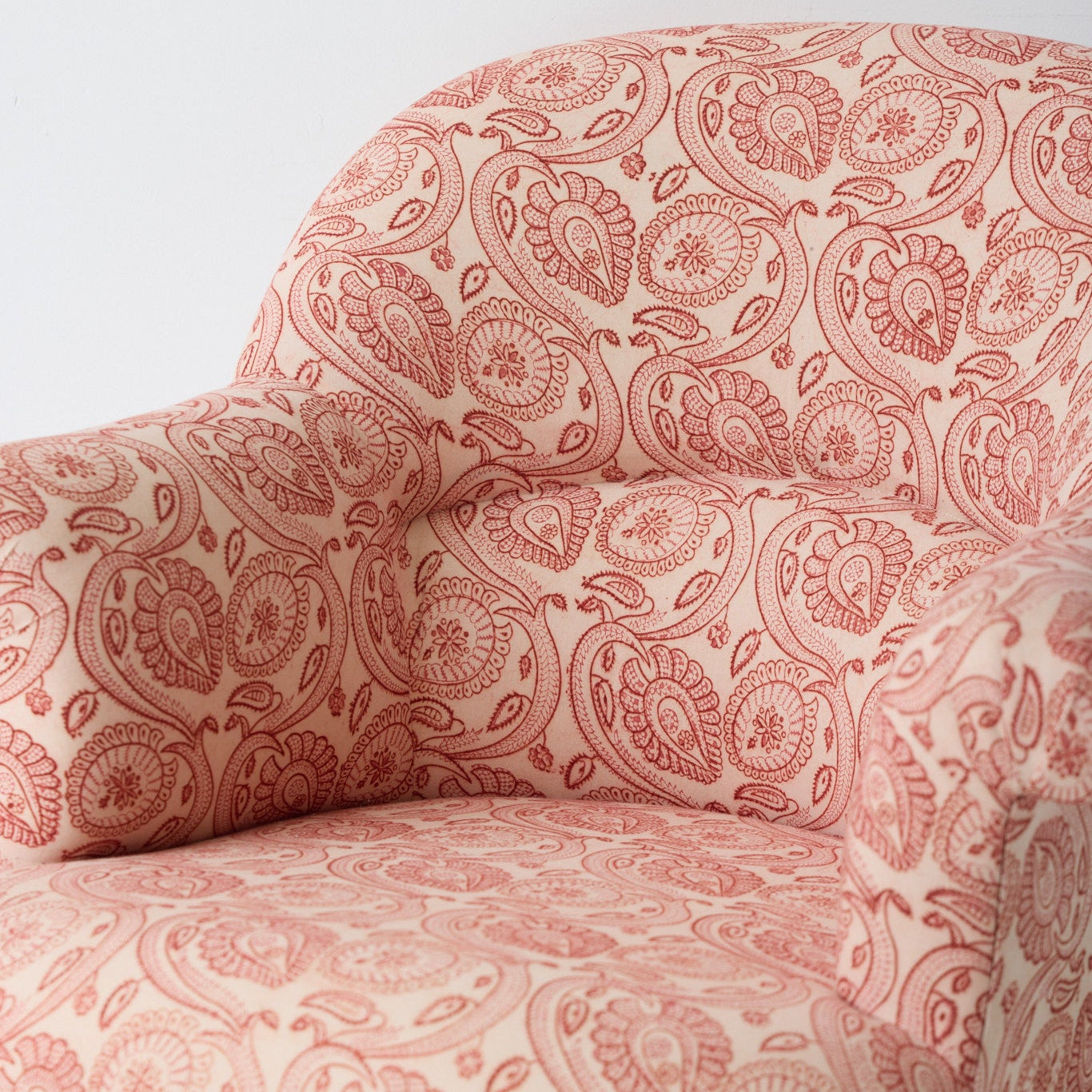 Vintage Block Print Crapaul Chair | Tavi Pink - elsie green - furniture