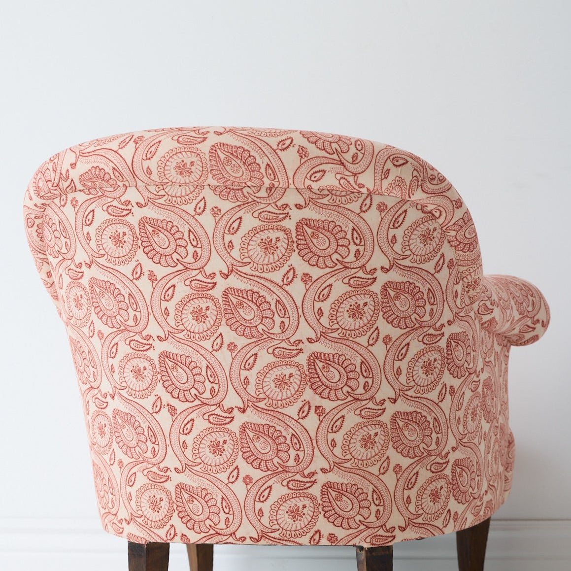 Vintage Block Print Crapaul Chair | Tavi Pink - elsie green - furniture