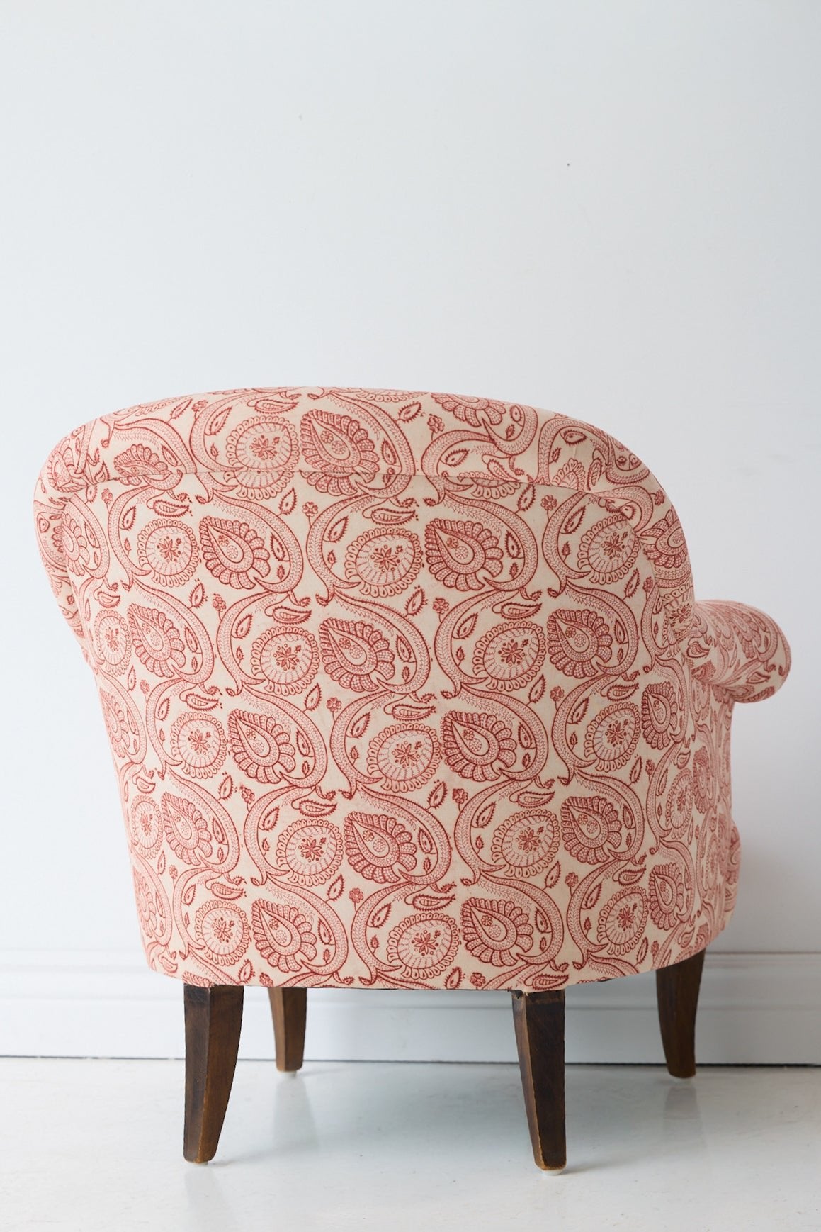 Vintage Block Print Crapaul Chair | Tavi Pink - elsie green - furniture