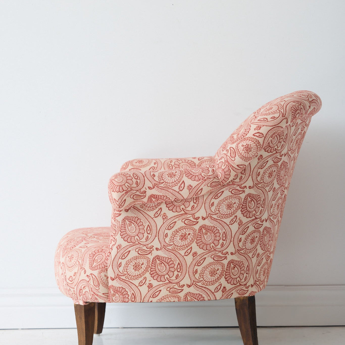 Vintage Block Print Crapaul Chair | Tavi Pink - elsie green - furniture