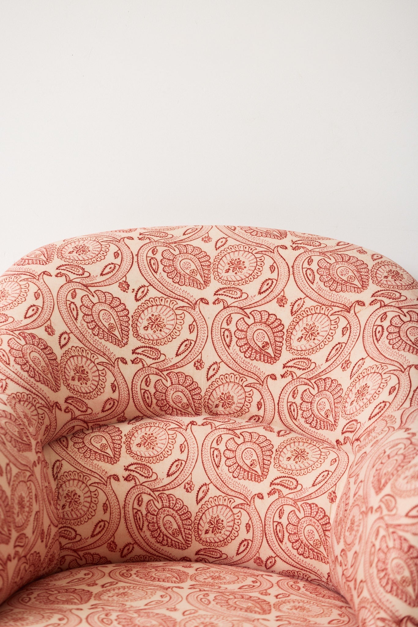 Vintage Block Print Crapaul Chair | Tavi Pink - elsie green - furniture