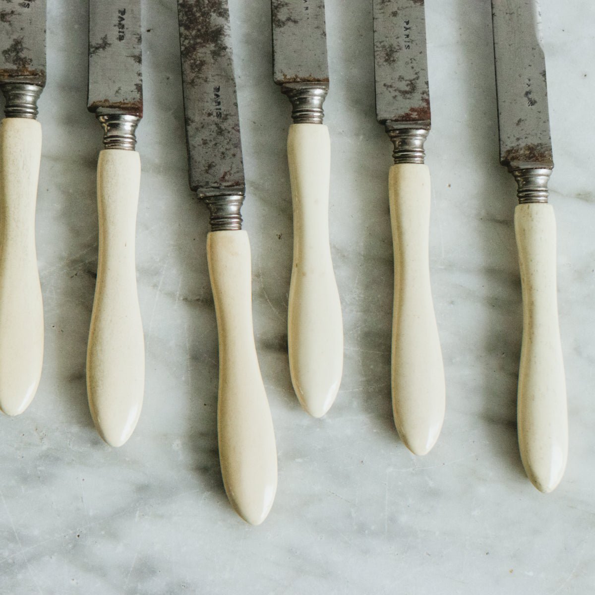 Vintage Bone Knife Set of 7 - elsie green - the french kitchen