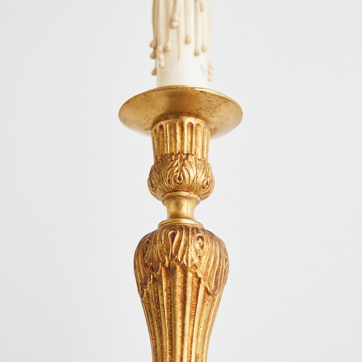 Vintage Brass Candlestick Lamp - elsie green - decor
