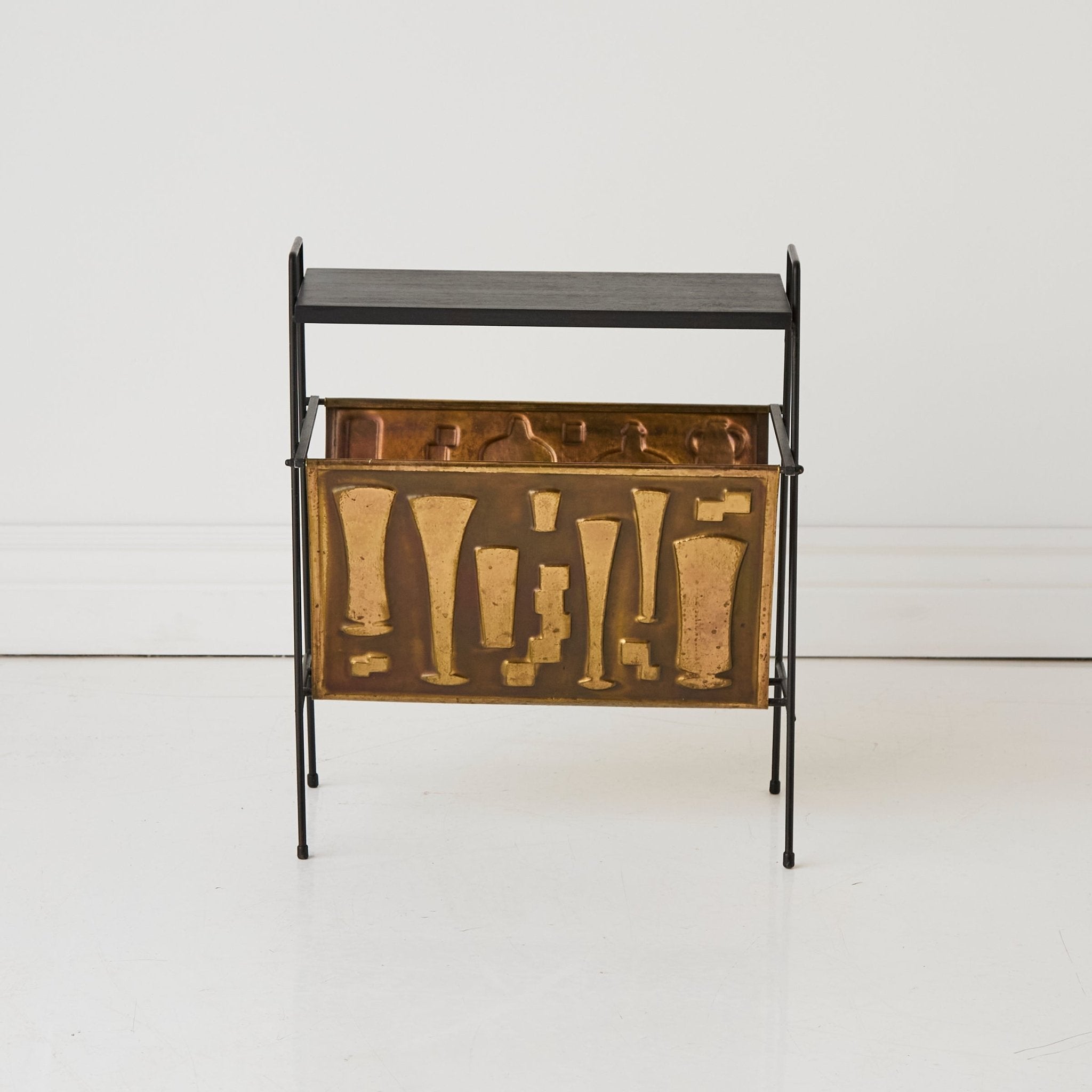 Vintage Brass Magazine Stand - elsie green - decor