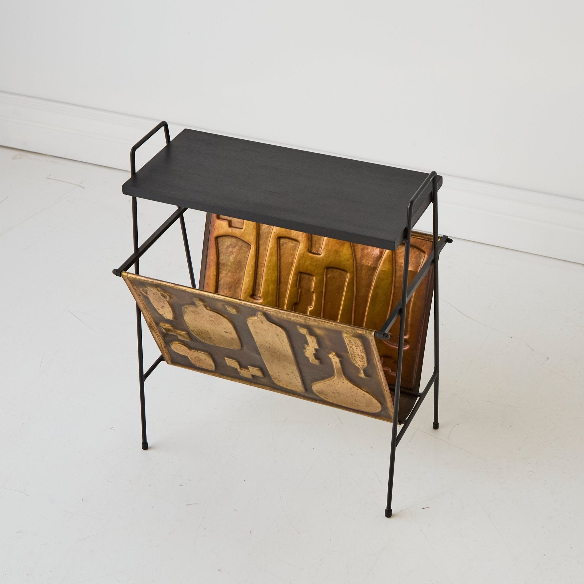 Vintage Brass Magazine Stand - elsie green - decor
