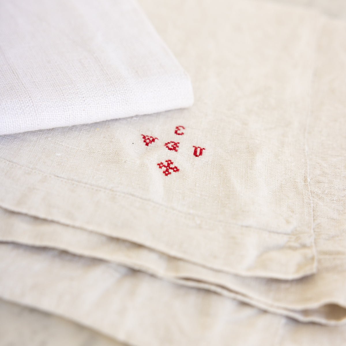 Vintage Chanvre Kitchen Towel Set of 8 - elsie green - textiles