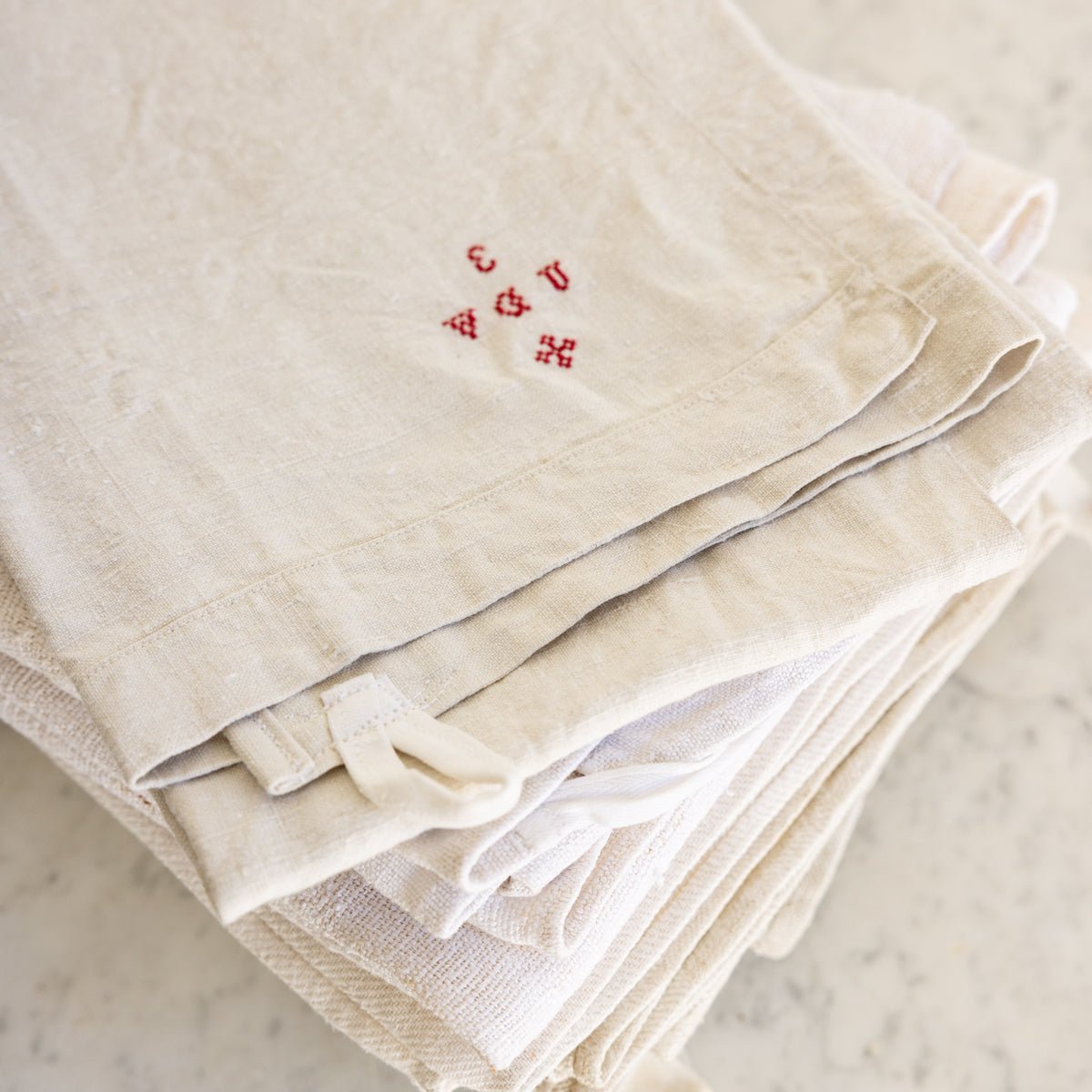 Vintage Chanvre Kitchen Towel Set of 8 - elsie green - textiles