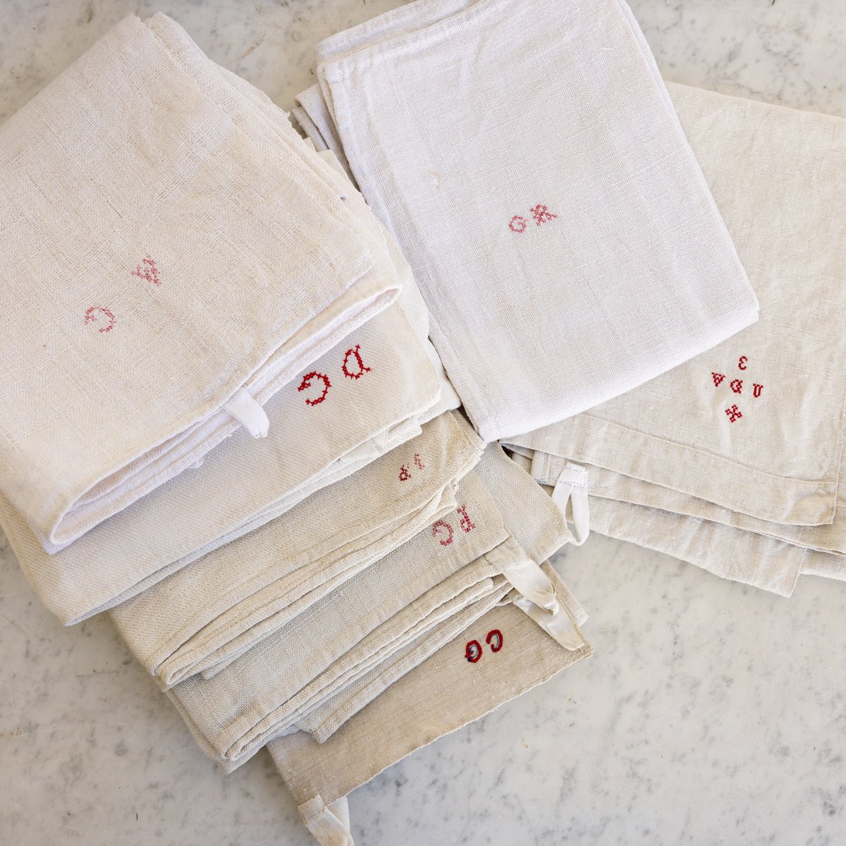 Vintage Chanvre Kitchen Towel Set of 8 - elsie green - textiles
