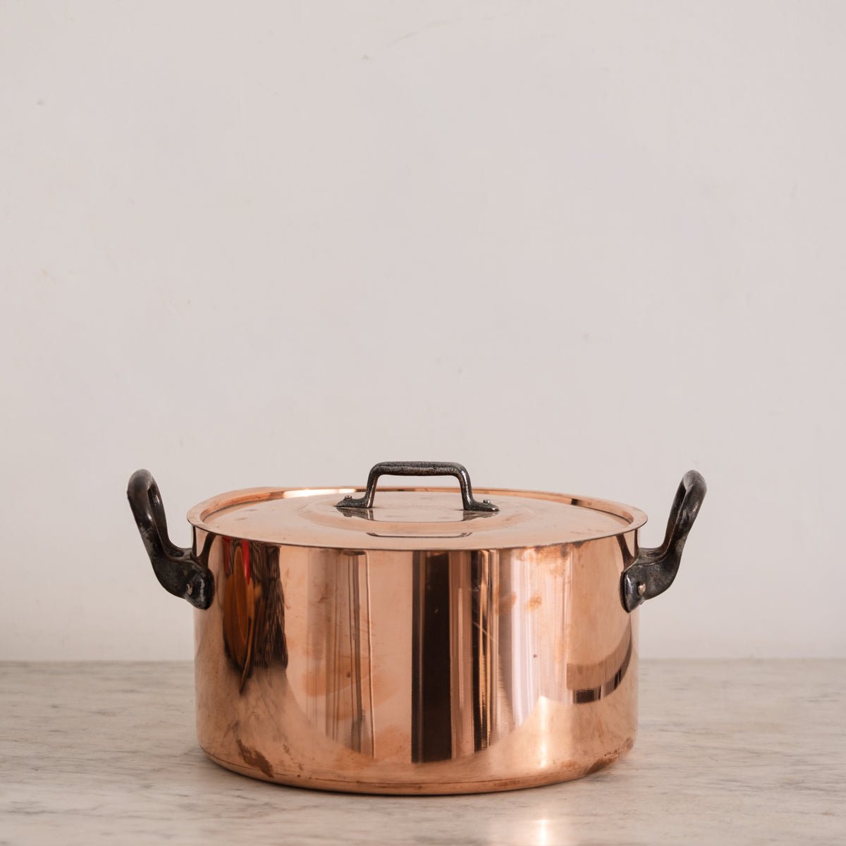 Vintage Copper Stock Pot - elsie green - the french kitchen