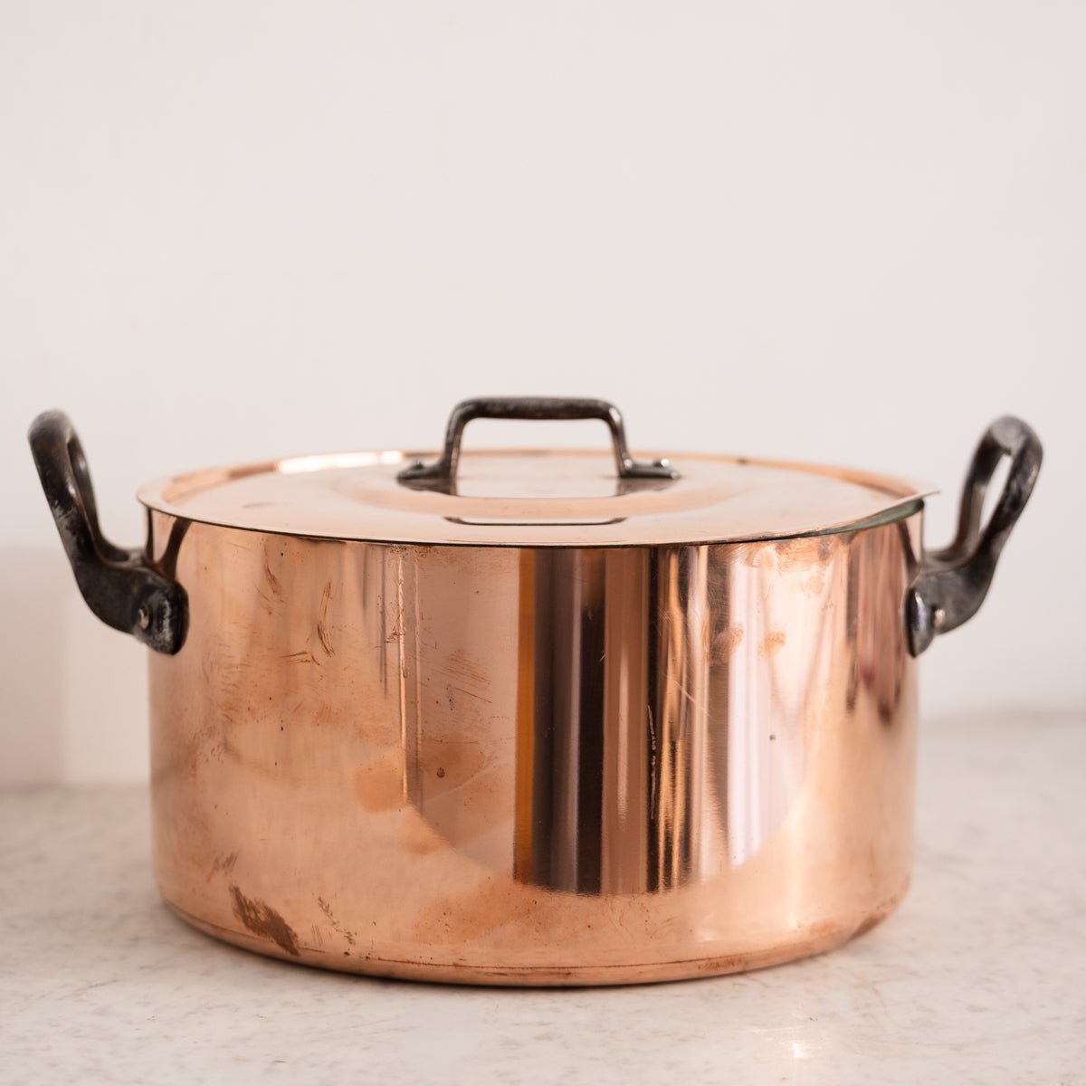 Vintage Copper Stock Pot - elsie green - the french kitchen
