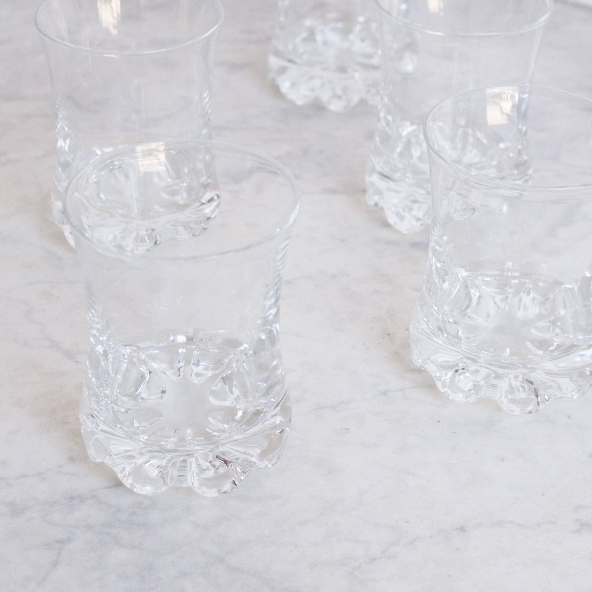 Vintage Crystal Bar Glass Set Of 10 - elsie green - The French Kitchen