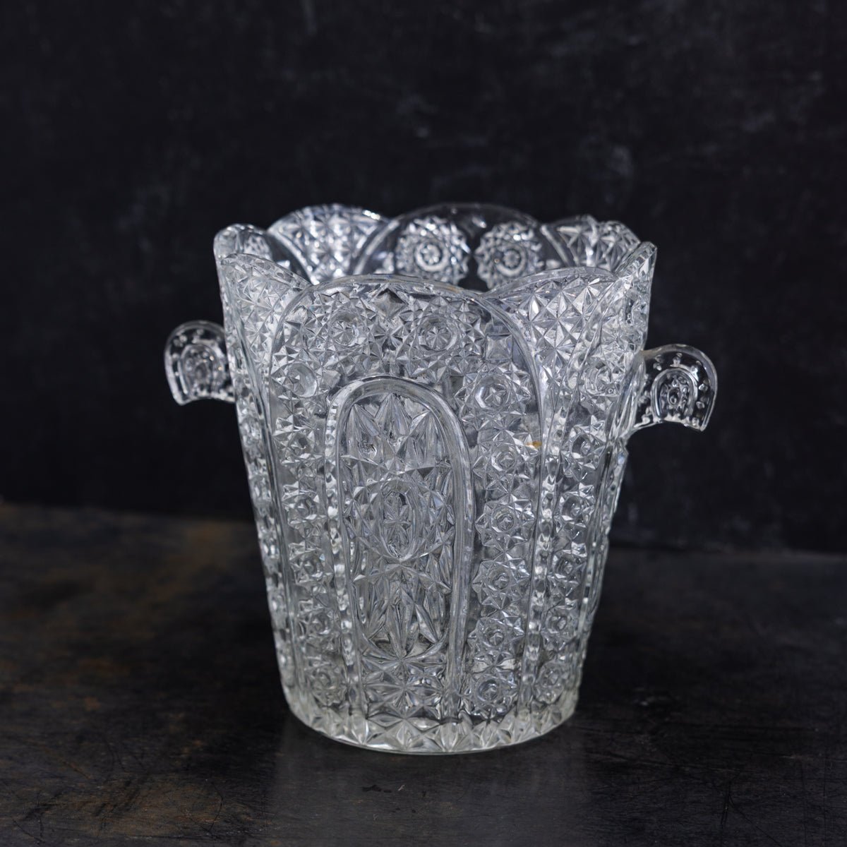 Vintage Crystal Ice Bucket - elsie green - the french kitchen