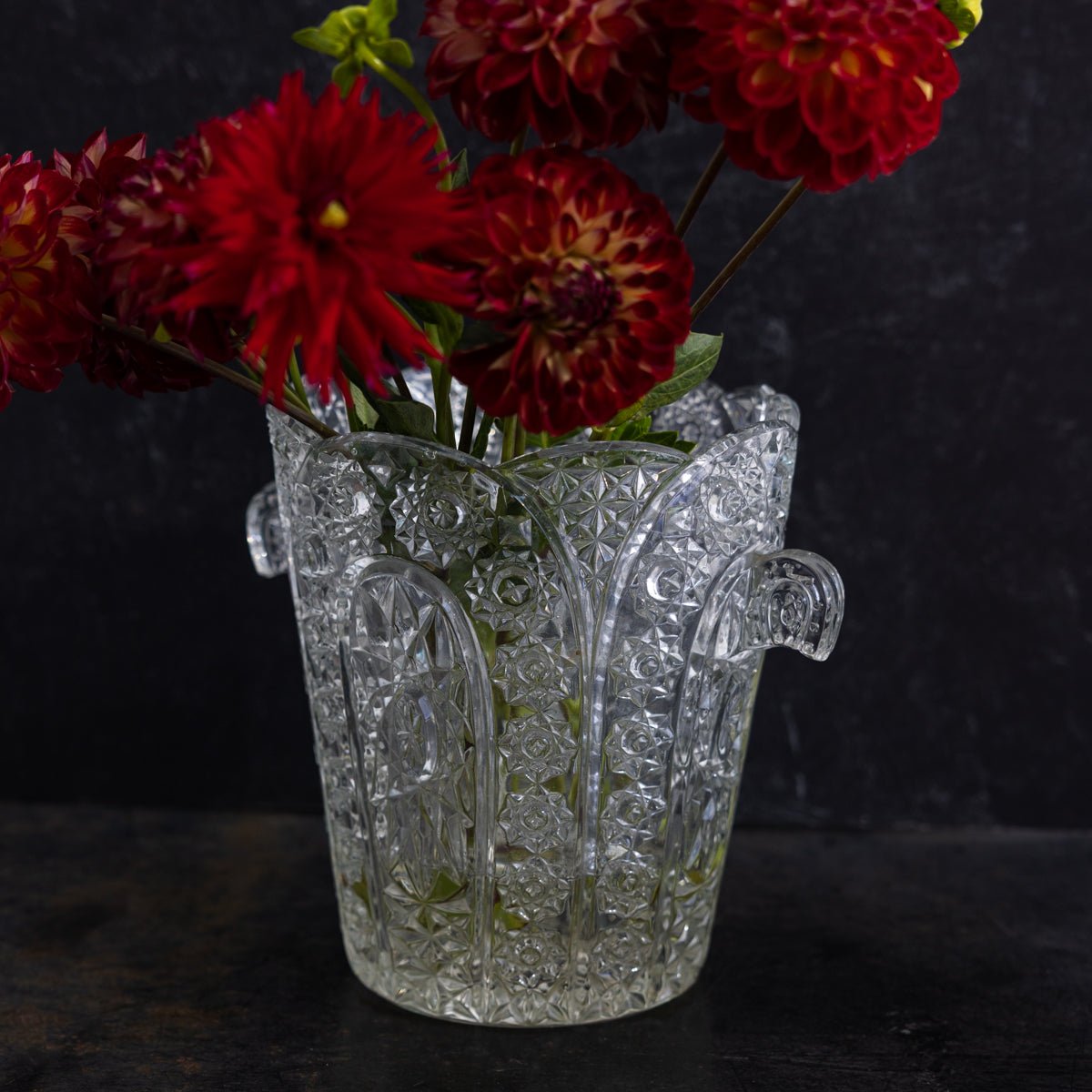 Vintage Crystal Ice Bucket - elsie green - the french kitchen