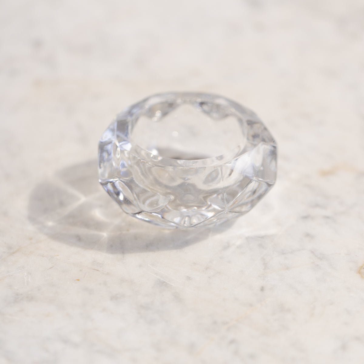 Vintage Crystal Salt Cellar - elsie green - the french kitchen