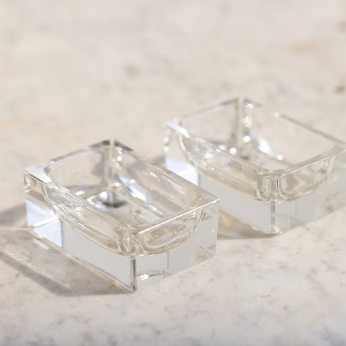 Vintage Crystal Salt Cellar - elsie green - the french kitchen