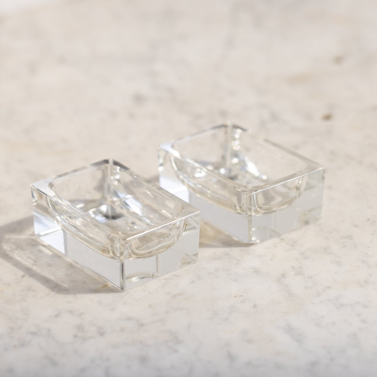 Vintage Crystal Salt Cellar - elsie green - the french kitchen