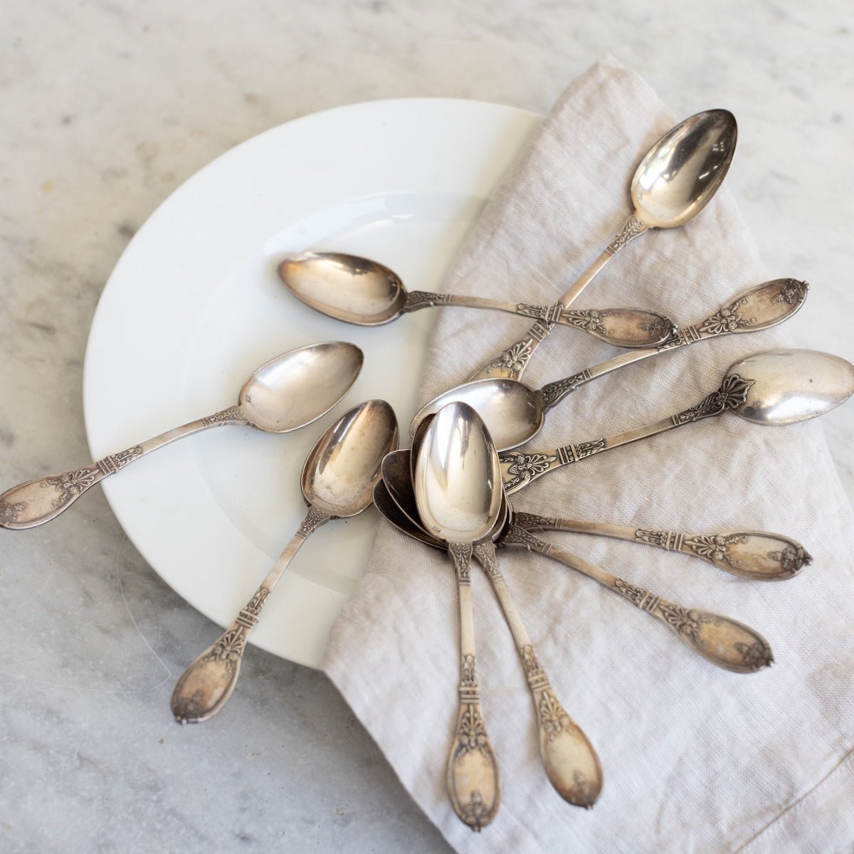 Vintage French Teaspoon Set of 10 - elsie green - the french kitchen