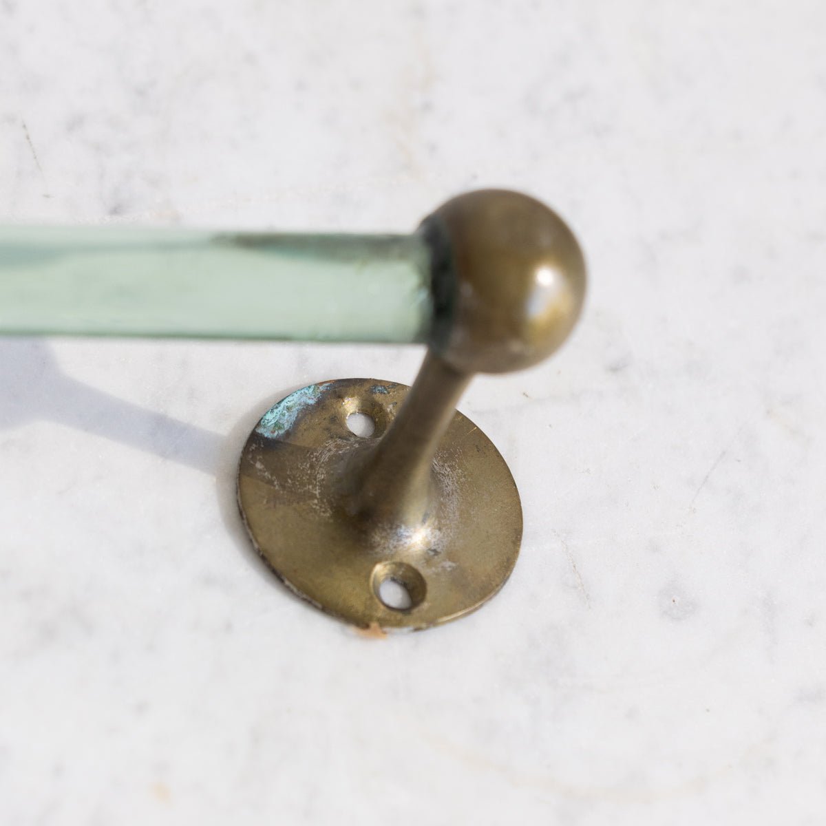 Vintage Glass Towel Bar - elsie green - decor