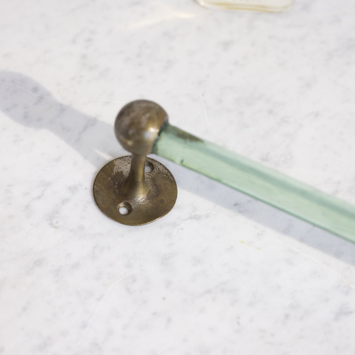 Vintage Glass Towel Bar - elsie green - decor